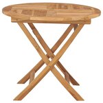 vidaXL Table pliable de jardin 85x76 cm Bois de teck solide