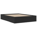 vidaXL Cadre de lit noir 140x190 cm bois d'ingénierie