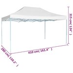 vidaXL Tente de réception pliable professionnelle 3x4 m Acier Blanc