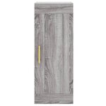 vidaXL Buffet haut sonoma gris 34 5x34x180 cm bois d'ingénierie