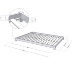 Lit double TATAMI 160 x 200 verni