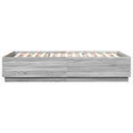 vidaXL Cadre de lit avec lumières LED sonoma gris 150x200 cm