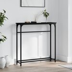 vidaXL Table console noir 75x19 5x75 cm bois d'ingénierie