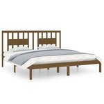 vidaXL Cadre de lit Marron miel Bois de pin massif 200x200 cm