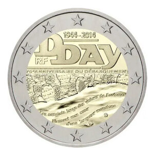 2 euros commémorative France 2014 D-DAY.