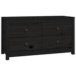 vidaXL Armoire latérale Noir 100x40x54 cm Bois de pin massif