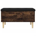 vidaXL Banc de rangement chêne fumé 82x42x46 cm bois d'ingénierie