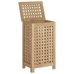 vidaXL Bac à linge 35x25x60 cm bois de teck massif