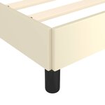 vidaXL Cadre de lit avec tête de lit sans matelas crème 120x200 cm