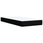 vidaXL Sommier à lattes de lit et matelas Noir 80x200 cm Tissu