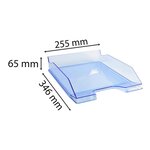 Corbeille À Courrier Combo Midi Transparent - Bleu Glacé - X 6 - Exacompta