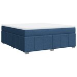 vidaXL Sommier à lattes de lit avec matelas Bleu 180x200 cm Tissu