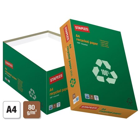 Papier A4 blanc 80g recyclé - Boîte de 2500 feuilles (boîte 2500 feuilles)