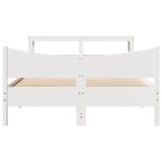 vidaXL Cadre de lit avec tête de lit blanc 150x200 cm bois pin massif