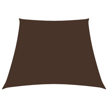 vidaXL Voile de parasol Tissu Oxford trapèze 4/5x4 m Marron