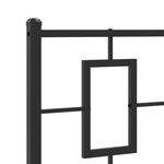 vidaXL Cadre de lit métal avec tête de lit/pied de lit noir 107x203 cm