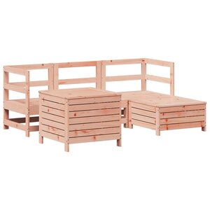 vidaXL Salon de jardin 5 Pièces bois massif sapin de douglas