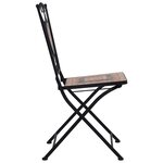 vidaXL Mobilier de bistro 3 Pièces mosaïque Carreau céramique Orange/Gris