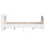 vidaXL Cadre de lit sans matelas blanc 140x190 cm bois de pin massif