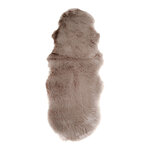 Peau d'agneau artificielle marron grise 60 x 180 cm