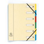 Trieur Harmonika® À Fenêtres Avec Élastiques Véritable Carte Lustrée 6 Compartiments - Couleurs Assorties - X 8 - Exacompta