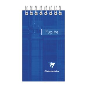 CLAIREFONTAINE  Bloc Pupitre reliure intégrale 7,5x12 120p Q.5x5 couleur aléatoire