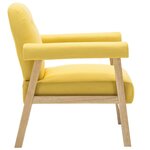 vidaXL Fauteuil Jaune Tissu