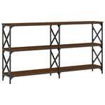 vidaXL Table console chêne marron 200x28x80 5 cm bois d'ingénierie