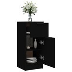 vidaXL Buffet noir 30x30x70 cm bois d'ingénierie
