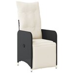vidaXL Chaises inclinables de jardin lot de 2 et table résine tressée