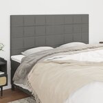 vidaXL Têtes de lit 4 Pièces Gris foncé 80x5x78/88 cm Tissu