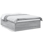 vidaXL Cadre de lit sonoma gris 160x200 cm bois d'ingénierie