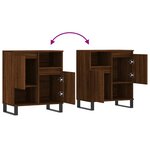 vidaXL Buffet Chêne marron 60x35x70 cm Bois d'ingénierie