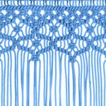 vidaXL Rideau en macramé Bleu 140x240 cm Coton