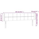 vidaXL Tête de lit avec oreilles Marron Foncé 163x16x78/88 cm Tissu