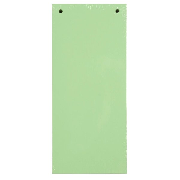 Paquet 100 Fiches Intercalaires Horizontales Unies Perforées - 105x240mm - Vert - Exacompta