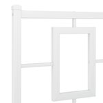 vidaXL Tête de lit métal blanc 120 cm