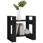 vidaXL Bibliothèque/Séparateur de pièce Noir 60x35x57 cm Pin massif