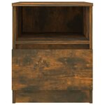 vidaXL Tables de chevet 2 Pièces chêne fumé 40x40x50 cm bois d'ingénierie