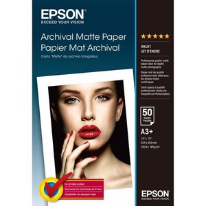 Epson papier 50 feuilles mat archival - a3+ 189g/m² - 32 9 x 48 3 cm - compatibles : surecolor sc-t7200d surecolor sc-t7200...