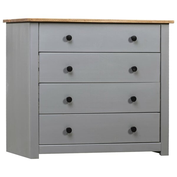 vidaXL Armoire latérale Gris 80x40x73 cm Pin Assortiment Panama