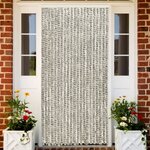vidaXL Rideau anti-mouches gris clair et gris foncé 100x200cm chenille
