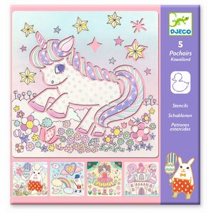 Djeco DJ08862 - Pochoirs Kawaïland