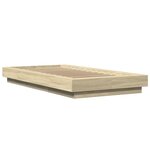vidaXL Cadre de lit chêne sonoma 90x190 cm bois d'ingénierie