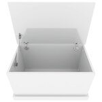vidaXL Boîte de rangement blanc brillant 70x40x38 cm bois d'ingénierie