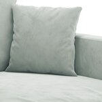 vidaXL Ensemble de canapés 4 Pièces avec coussins Gris clair Velours