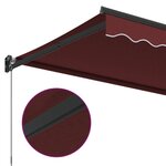 vidaXL Auvent manuel rétractable bordeaux 350x250 cm