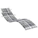 vidaXL Chaise longue de jardin avec table et coussin Bois d'acacia
