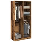 vidaXL Garde-robe vieux bois 100x50x200 cm bois d'ingénierie
