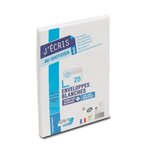 Paquet de 25 enveloppes blanches c5 162x229 80 g/m² bande de protection gpv